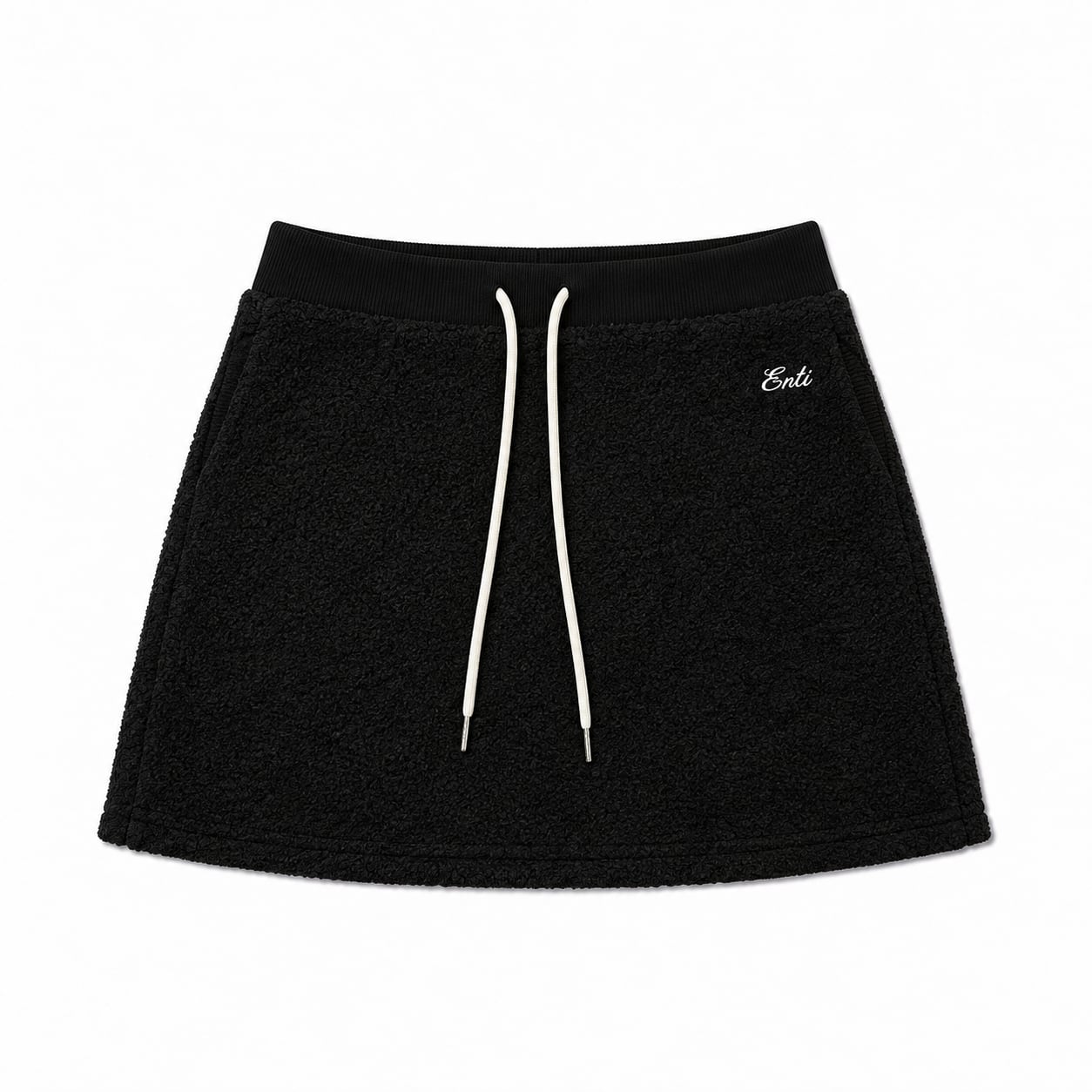 WOOL BOA MINI SKIRT (BLK)