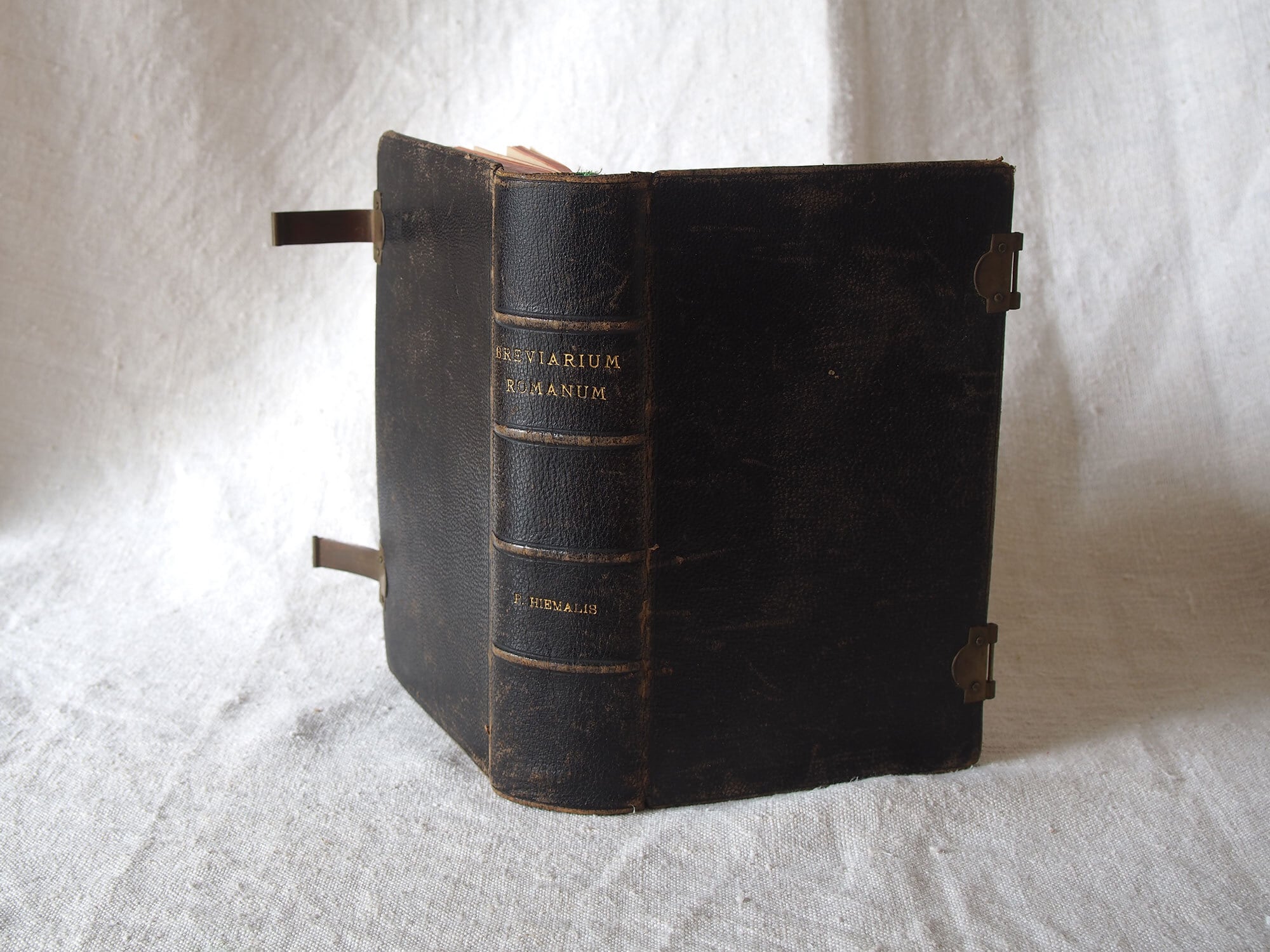 革表紙の本1894年Breviarium Romanum ローマ日課書/K586 革表紙の古い本 カトリック 1894年 Breviarium Romanum ローマ日課書