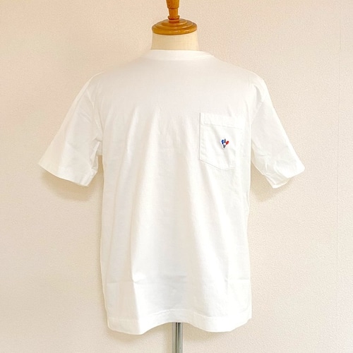 One Point Patch Pocket T-shirts　White