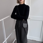 【鹿児島先行販売】ピンストライプサロペットPT/ブラック