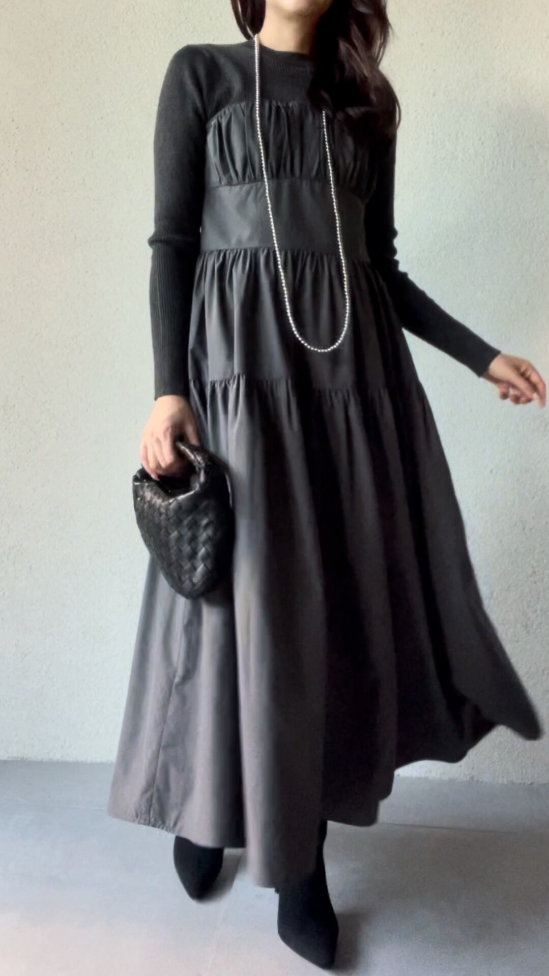 SYSORUS(シソラス) リブニットハイブリッドワンピース 24562 | SYSORUS 