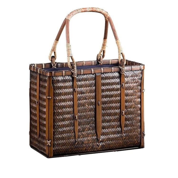 竹編みバッグ 茶道具収納b 竹編みバッグ 茶道具収納b