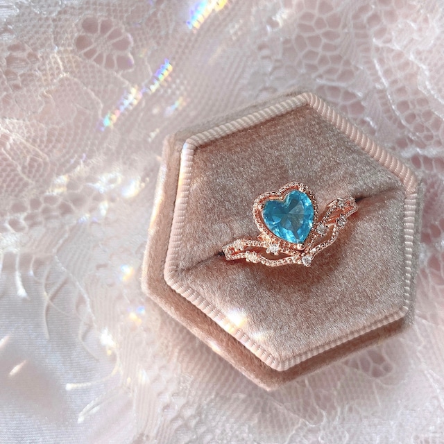 aquamarine tiara ring