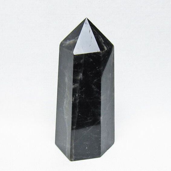 黒水晶 ポイント モリオン 六角柱 置物 一点物 152-4380