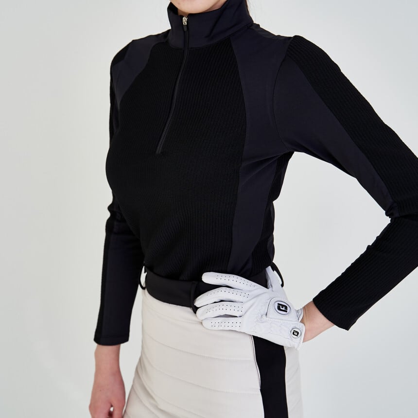 モックネックハーフジップアップシャツ(裏起毛) | Festa Golf