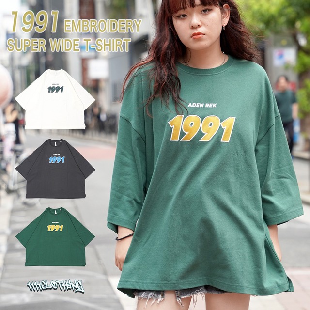◆1991刺繍 スーパーワイド Tシャツ◆ir-h126221