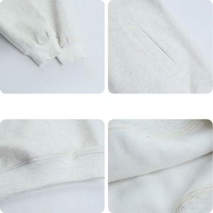 half-button hooded sweatshirt　J00384