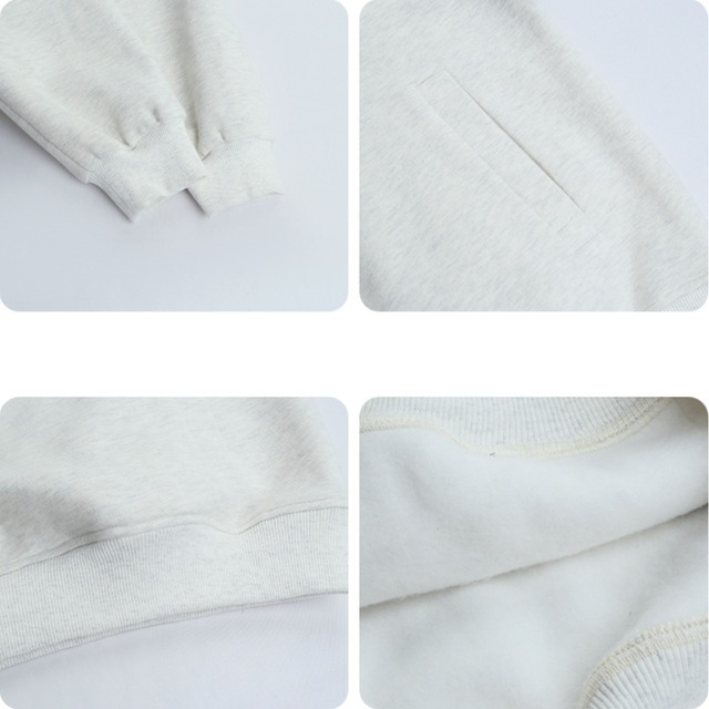 half-button hooded sweatshirt　J00384