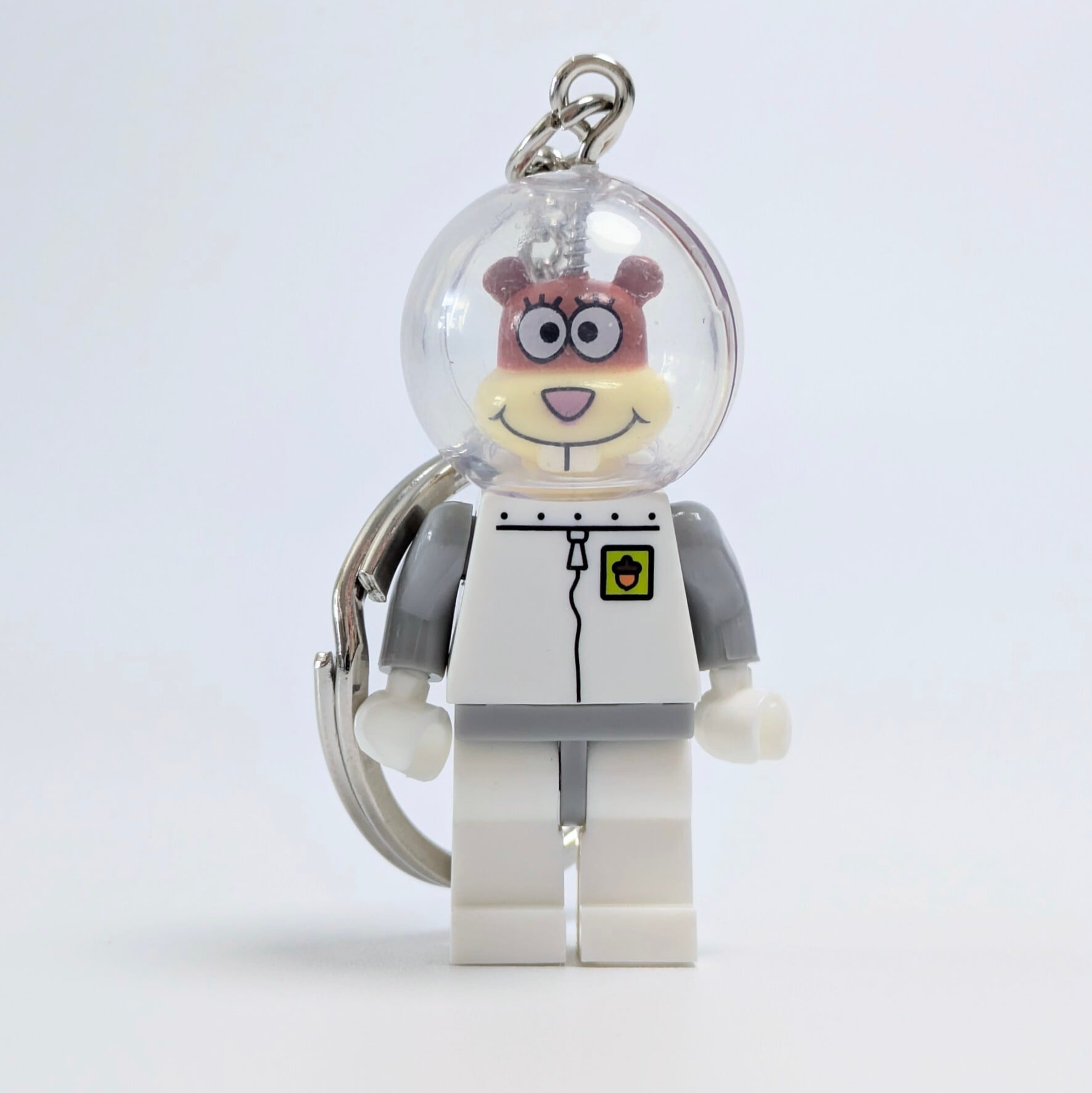 ★ブロックフィギュアキーホルダー★【 SpongeBob SquarePants / スポンジボブ 】『 サンディ・チークス 』 〚アメリカン雑貨 アメトイ〛