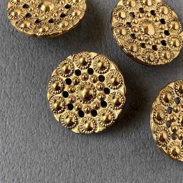 Duaオリジナル 大小つぶつぶのラウンド真鍮ボタン（21mm）