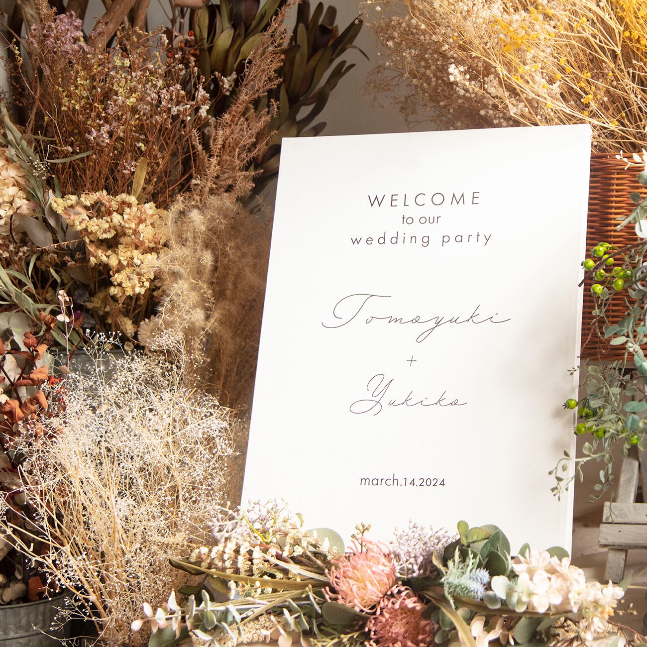 Lafeuille コラボ お花をオーダーメイドできるキャンバスのウェルカムボード Conseil