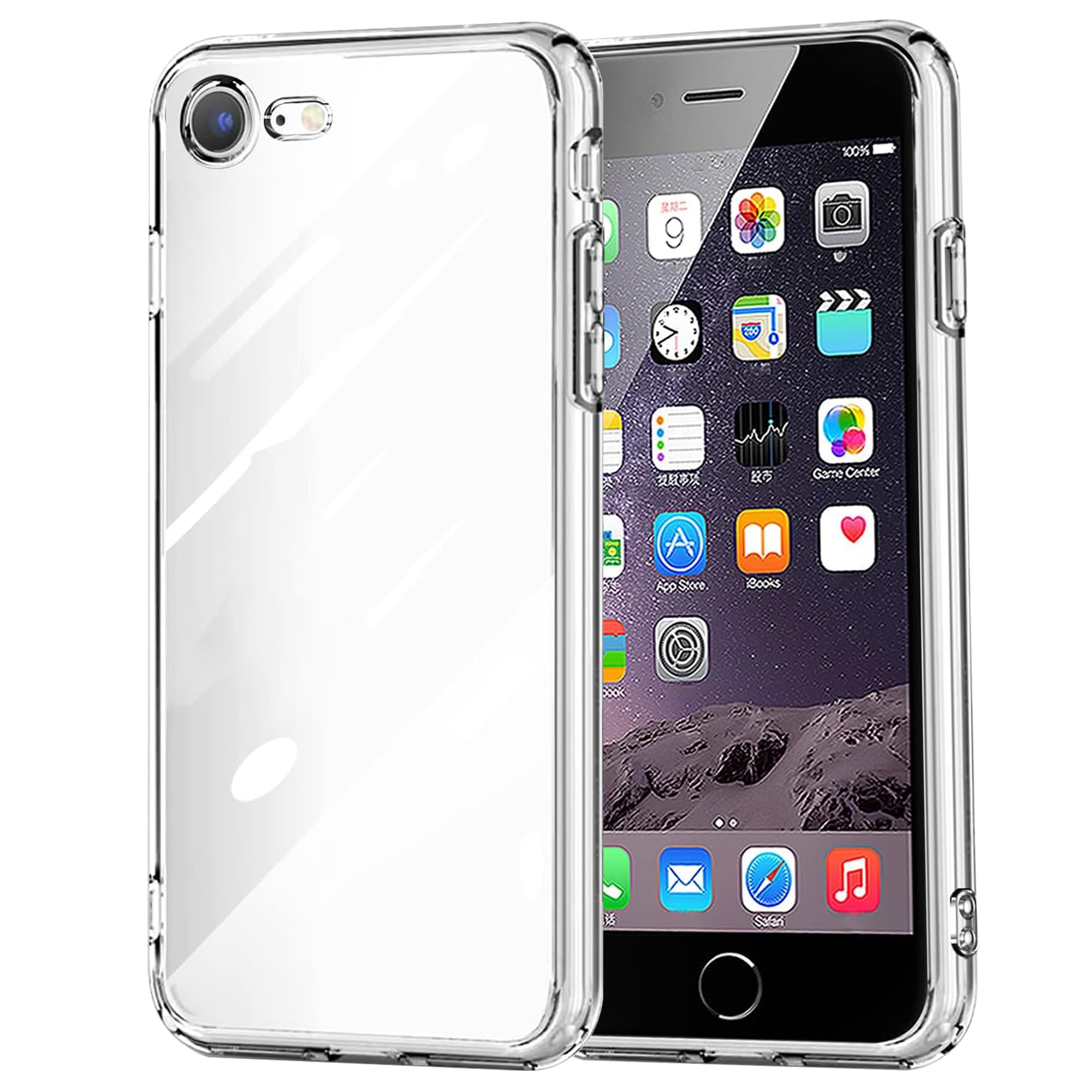 Nutmeg 対応 iPhone SE3/iPhone SE2/iPhone8/iPhone7 用の ケース クリア 耐衝撃 透明TPU 軽薄 iPhone SE 第3世代 アイフォン SE2 8 7 カバー スマホケース スマホカバー 高い透明度 携帯に便利 指紋防止 黄変防止 落下防止 耐衝撃 傷つけ防止 保護ケース