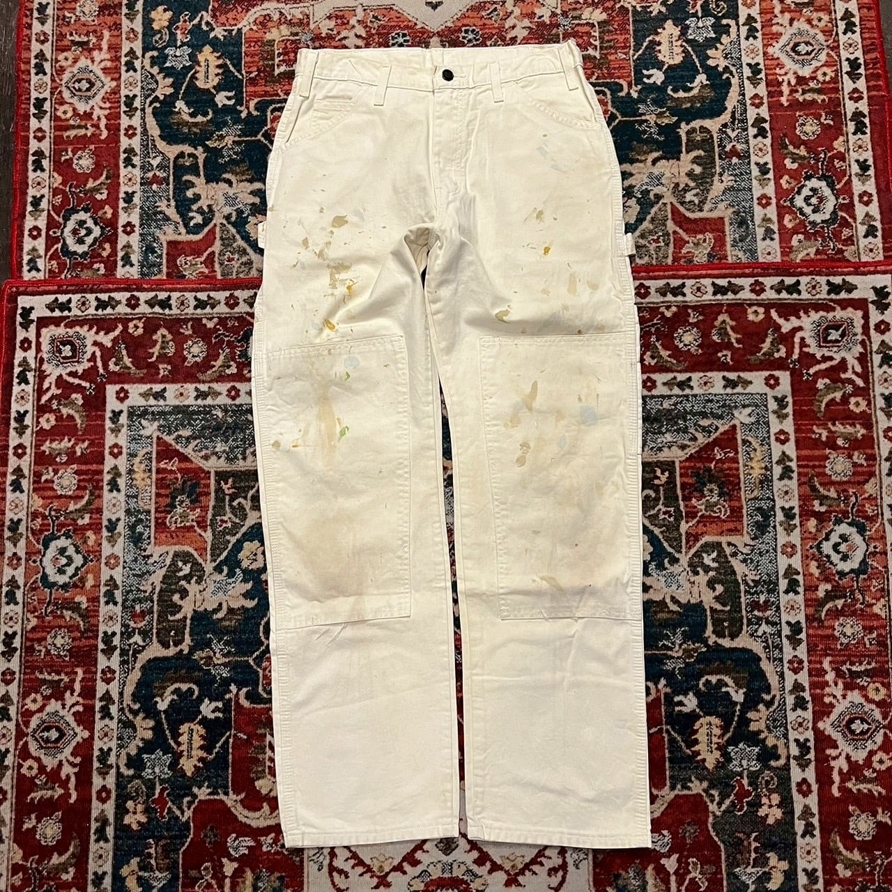 dickies ホワイト　ペインターパンツ　ワークパンツ　W32 L32 00s Dickies ペインターパンツ ワークパンツ ホワイト ペイント W32