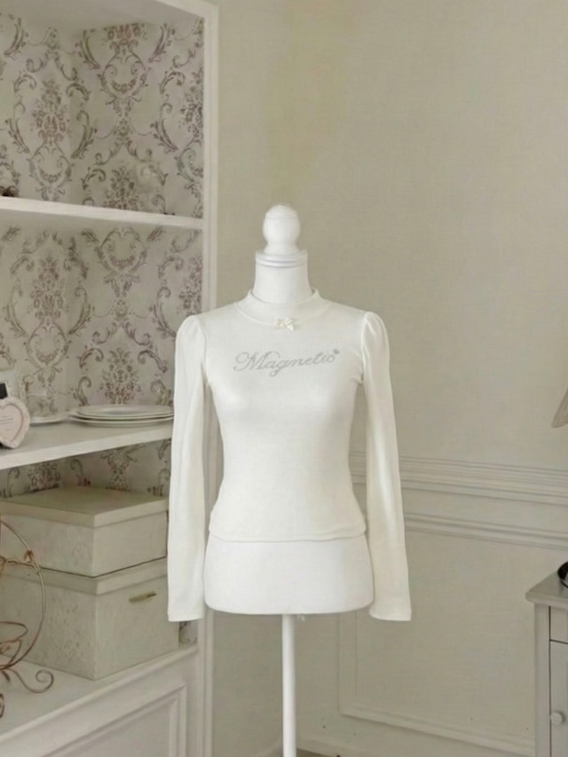 【Renonqle】rhinestone knit tops