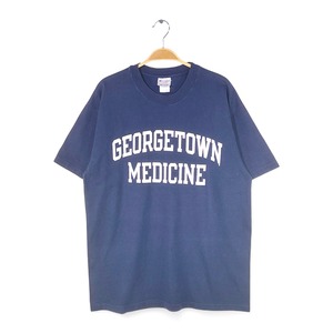 00s チャンピオン メキシコ製 Tシャツ カレッジ アーチロゴ ネイビー GEORGETOWN MEDICINE CHAMPION メンズM 古着 @BD0054