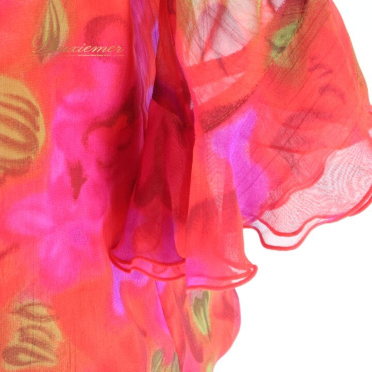 社交ダンス 衣装 スタンダード トップス レッスンウェア レディース U:NA レッド系 ピンク系 パープル系 赤 紫 華やか 派手 練習着 かわいい U:NA ユーナ 日本製 ブラウス風 トップス 袖フレア フリル袖 透け感 シースルー 薄手 軽やか レッスンウェア ダンス練習 競技 ダンスレッスン 発表会 衣装用 生地 ポリエステル フラワー柄 フェザー柄 リーフ柄 鮮やか カラフル 華やかデザイン カラーコーデ ダンス女子 ダンサー フェミニン エレガント 上品 赤系ピンク系パープル系