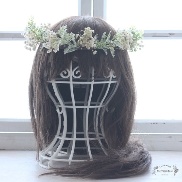 花冠ラスティックかすみ草 シャンペトルs 一目惚れする花雑貨ウチソトリース マーメイドローズ