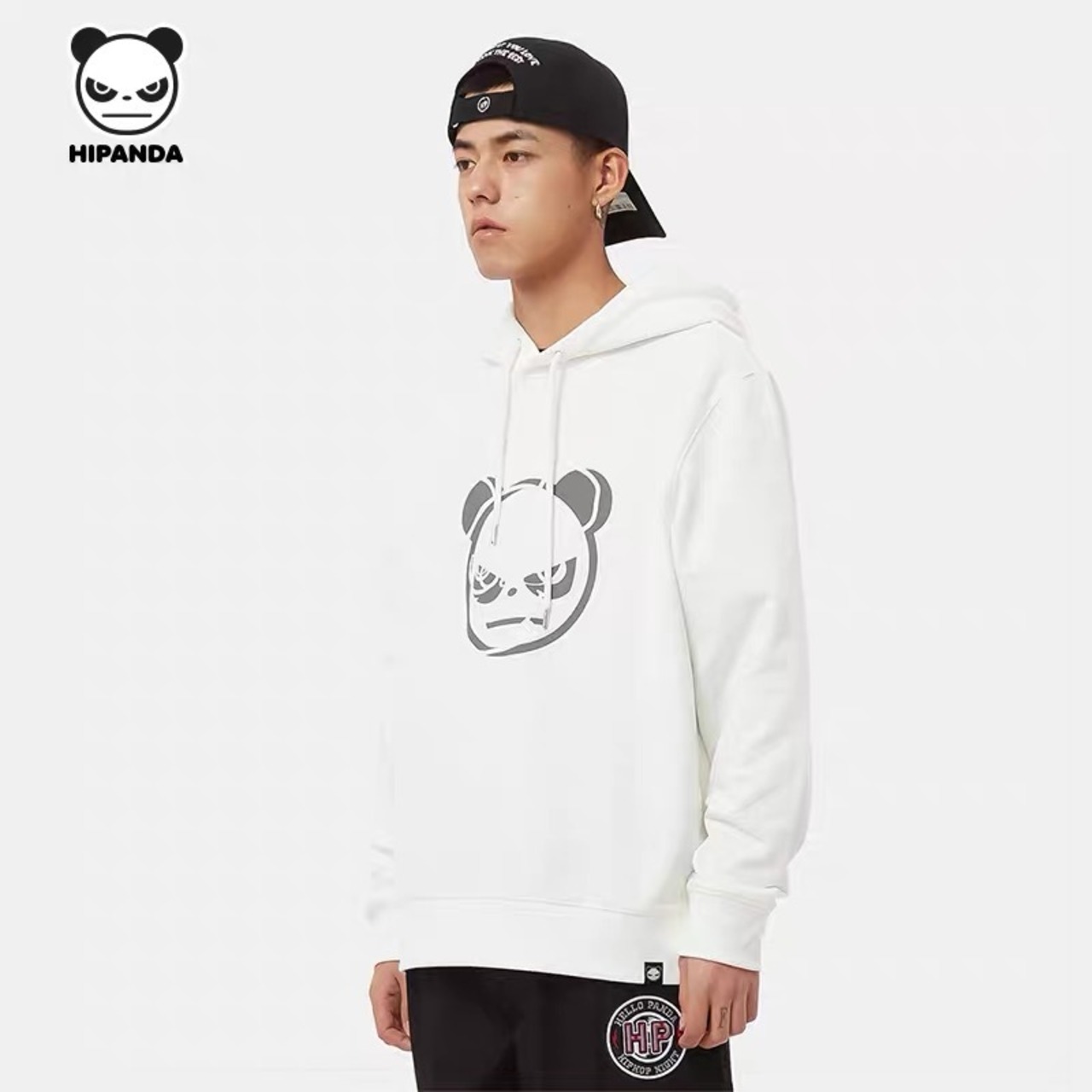 【HIPANDA ハイパンダ】メンズ フーディー スウェット MEN'S HOODIE SWEAT SHIRT / WHITE・BLACK