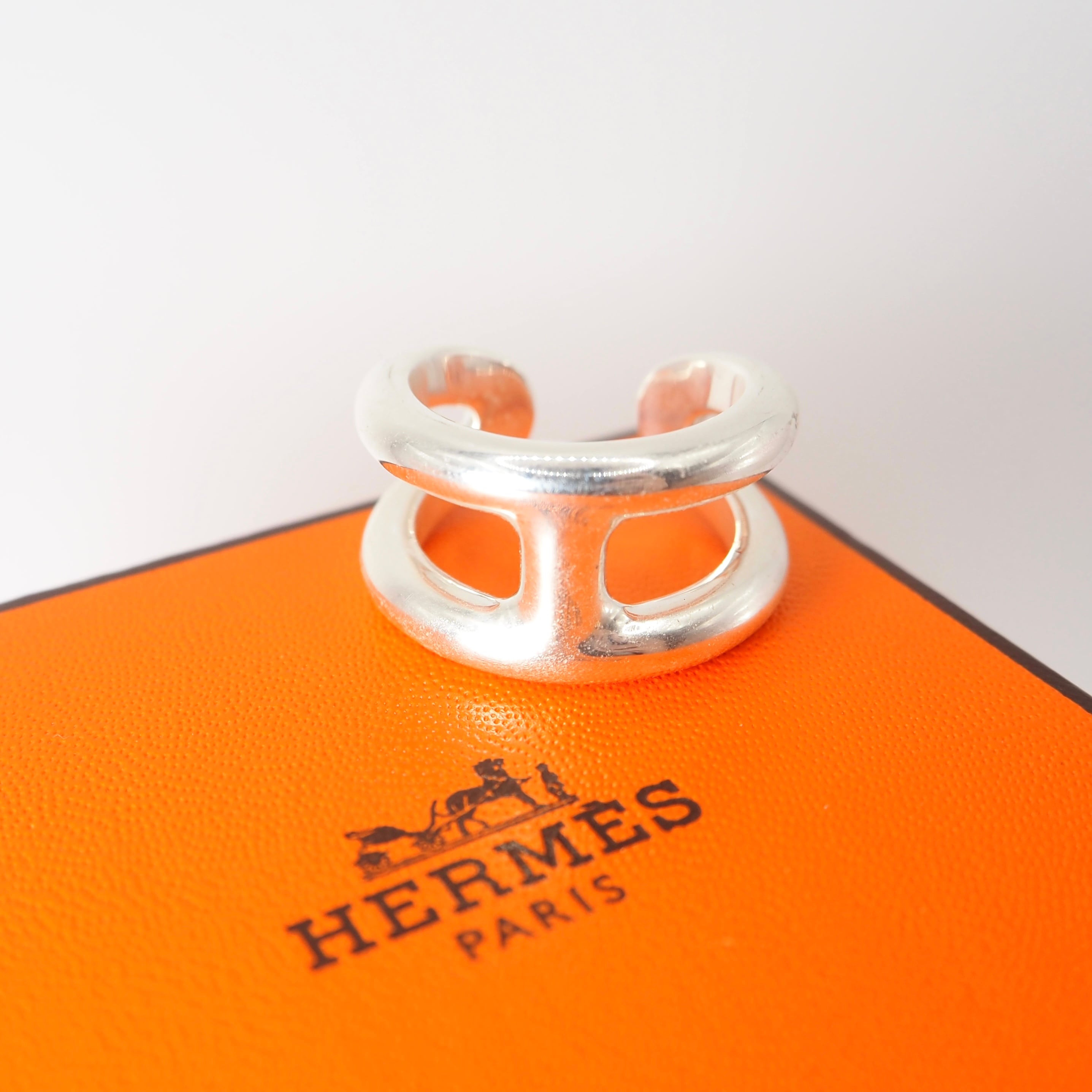 HERMES 約16号 オスモズ リング シルバー925 エルメス 付属品付き