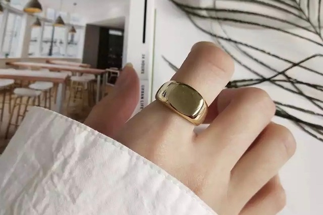  Gold stamp ring [SV925]