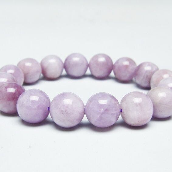 クンツァイト ブレスレット 13mm ミルキークンツァイト ブレス 一点物 メール便可 [M便 1/10] 111-46431