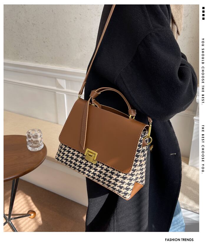 オータムウィンター格子柄 秋物 冬物 ハンドバッグ メッセンジャーバッグ Tiancai_Wing_Bag7505379651
