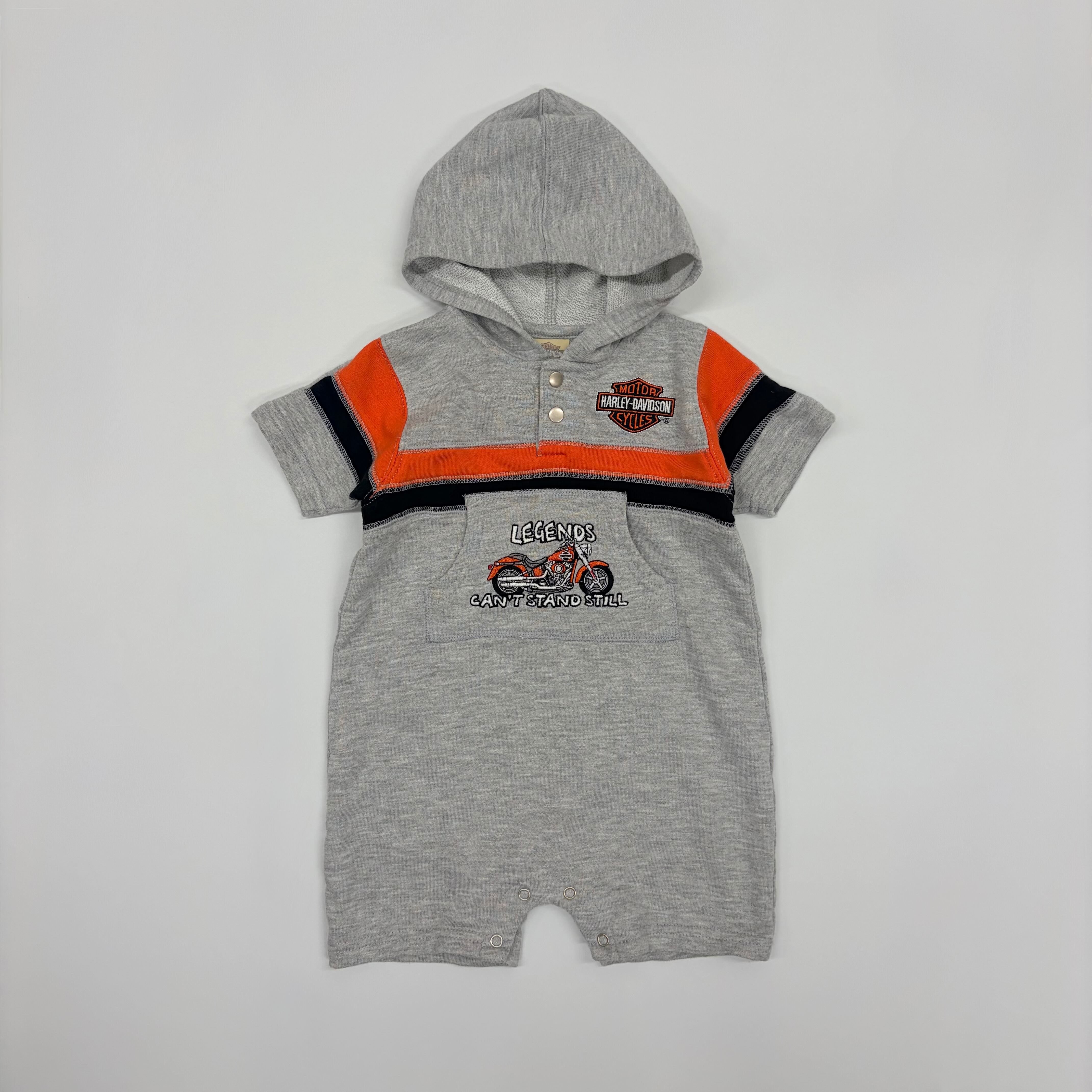 【18M】Harley-Davidson Baby hoodie rompers ハーレーダビッドゾン ベビーパーカーロンパース