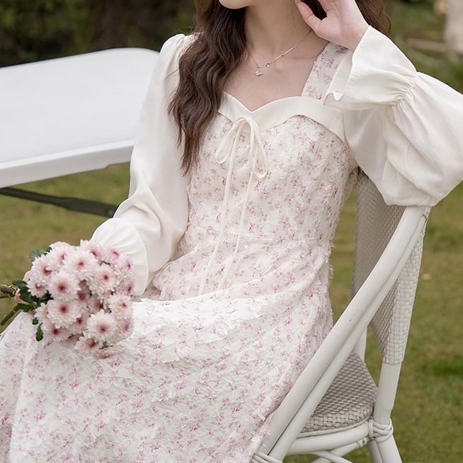 ミルキーハートカットワンピース✽L089 | 大人可愛いきれいめセレクト