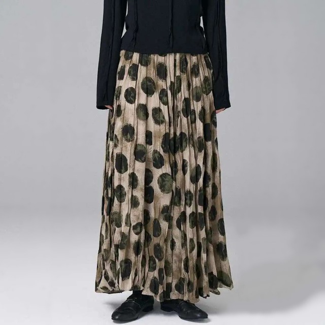 Dot Fluttering Long Skirt / ドット フラタリング ロング スカート