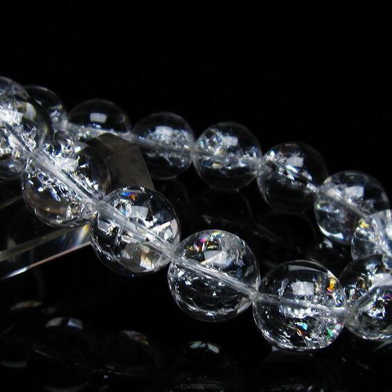 アイリスクォーツ 水晶 ブレスレット 16mm 一点物 111-35512