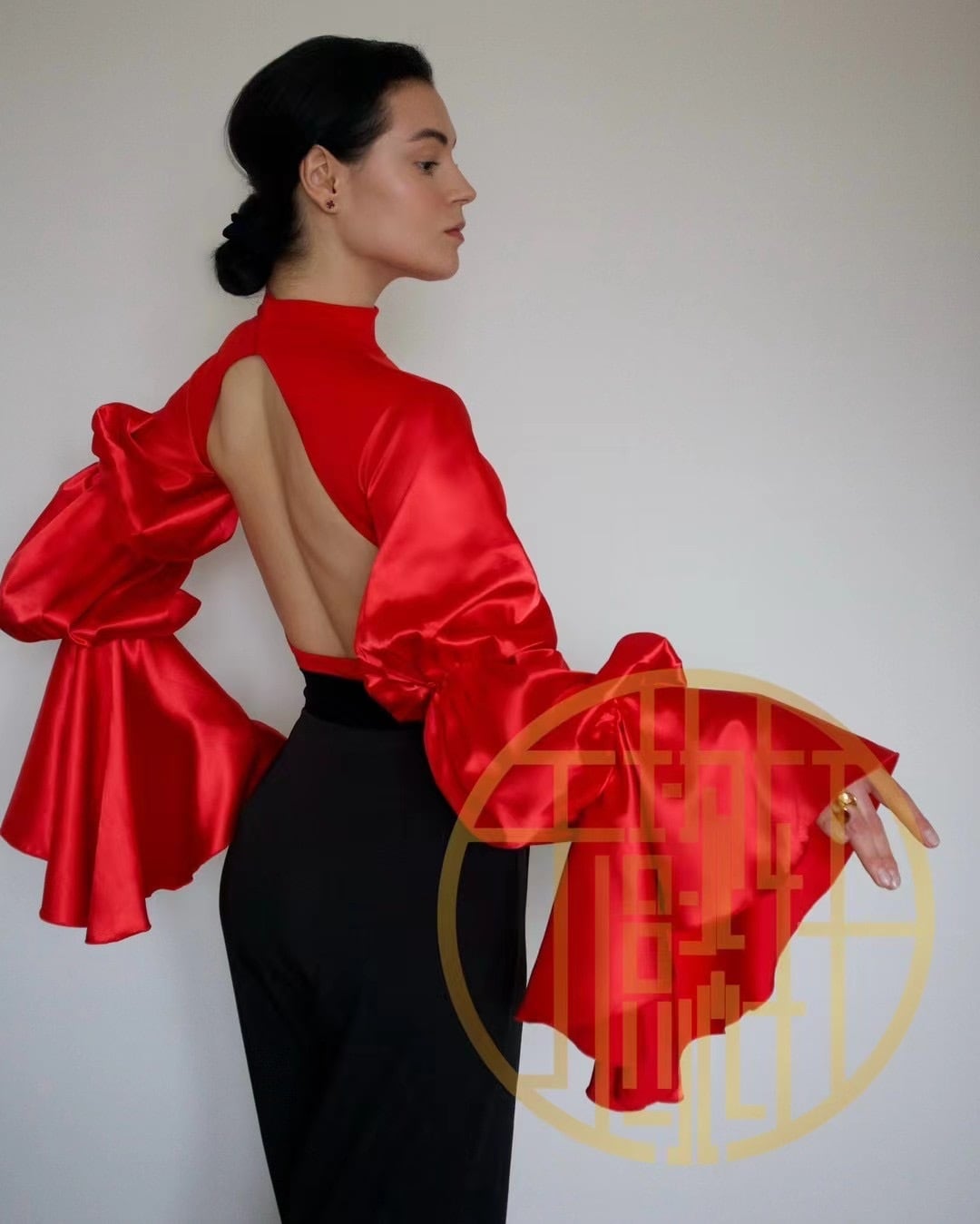ハイネックサテンスリーブレオタード | 社交ダンスウェアSTUNNINGDANCEWEAR