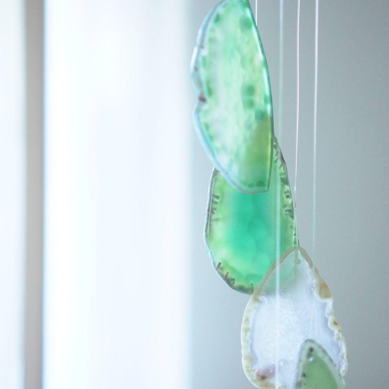 Crystal Green 02 - アゲートヒーリングチャイム / Agate Sun Catcher Wind Chime 878