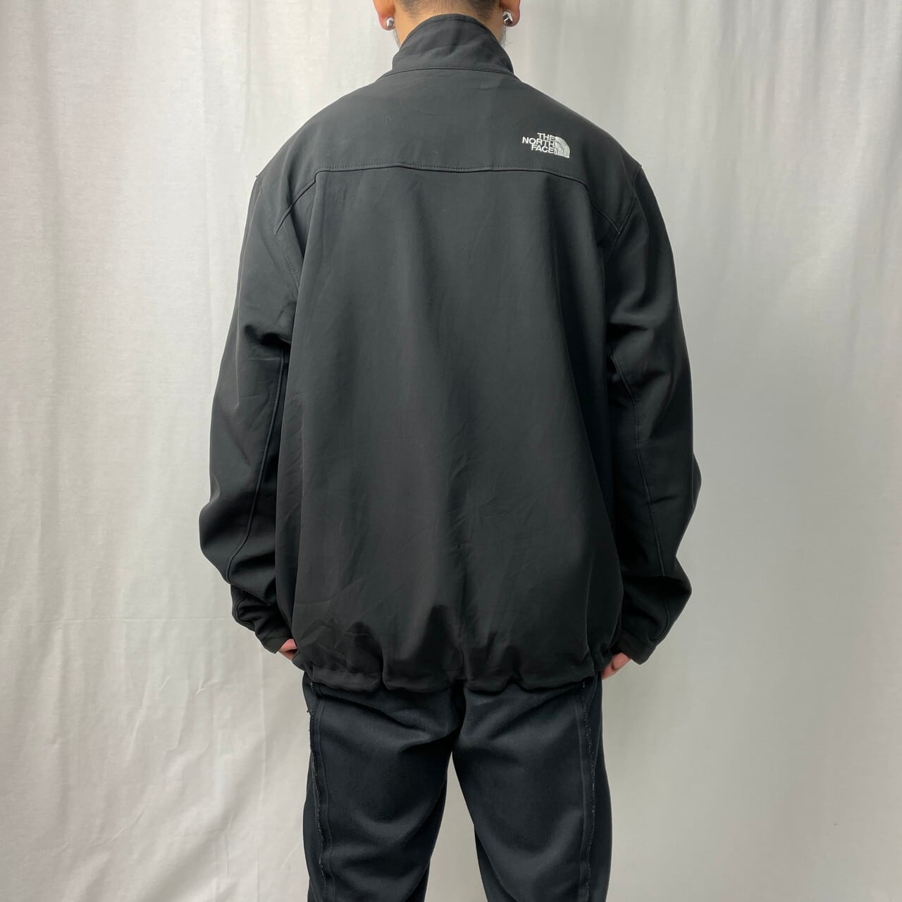 THE NORTH FACE TNF APEXソフトシェルジャケット古着ブラック ビッグサイズ THE NORTH FACE ザ ノースフェイス TNF APEX エイペック