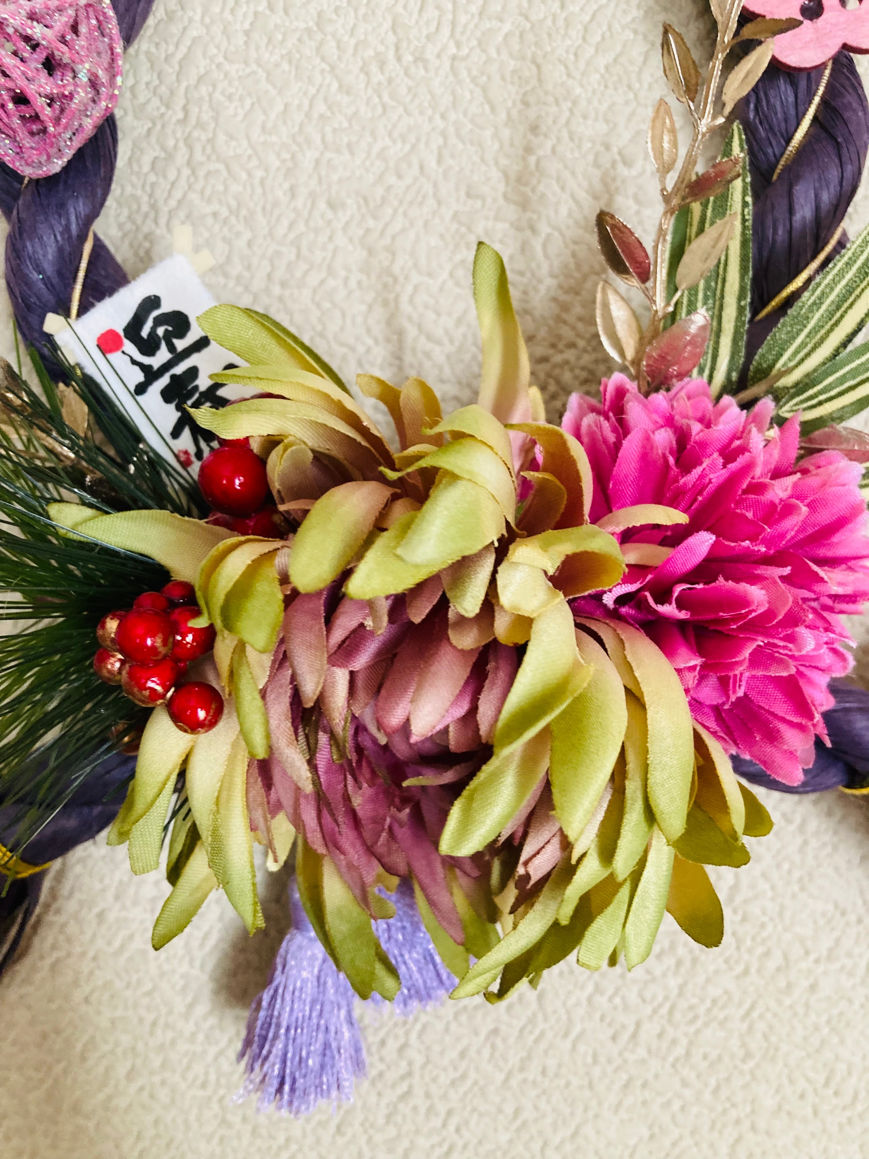 しめ縄飾り（パープル） | Atelier ROBU | フラワーリースやドライ