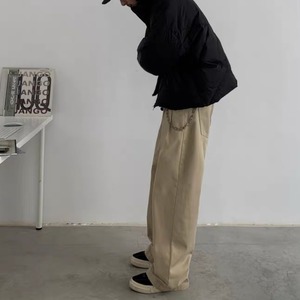 Straight wide pants 0132