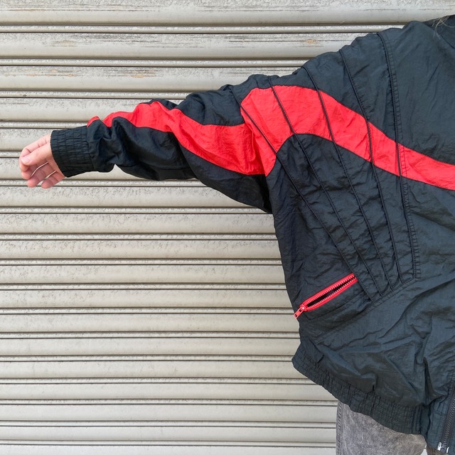80s NIKE ジョーダン ナイロンジャケット ジャンプマン 黒 XL