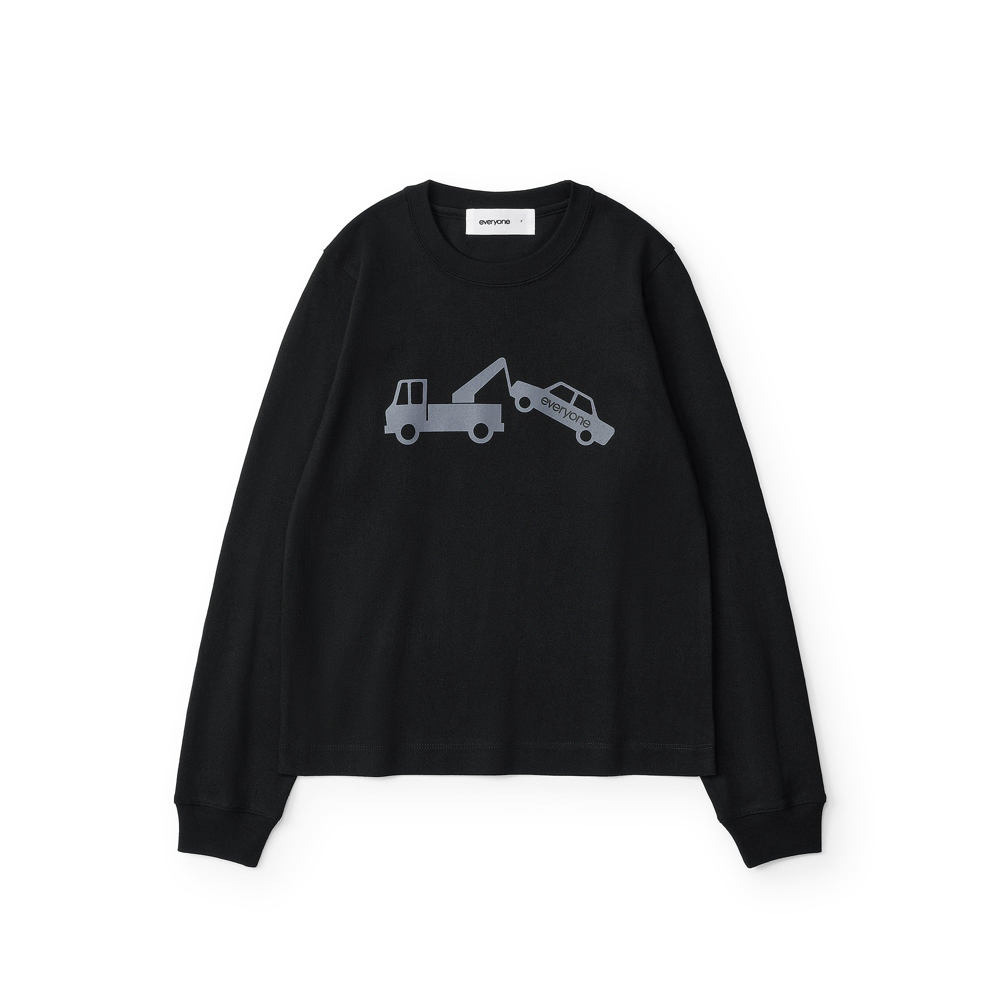 everyone wrecker long sleeve tee shirt (BLACK) | everyone