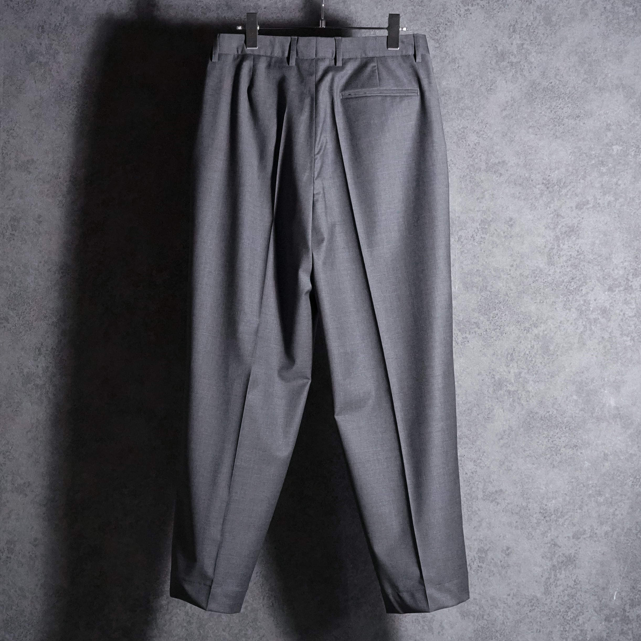 GAMBERT CUSTOM SHIRTS Tropical Wool Dress Trousers Gray 1タック