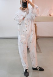 1980's Vintage gymnastics print coverall