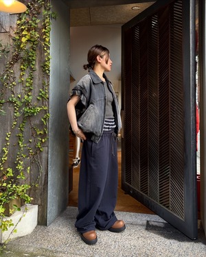 【26AW】WE11DONE ウェルダン / デニムベスト / BLACK WESTERN DENIM BLOUSON VEST