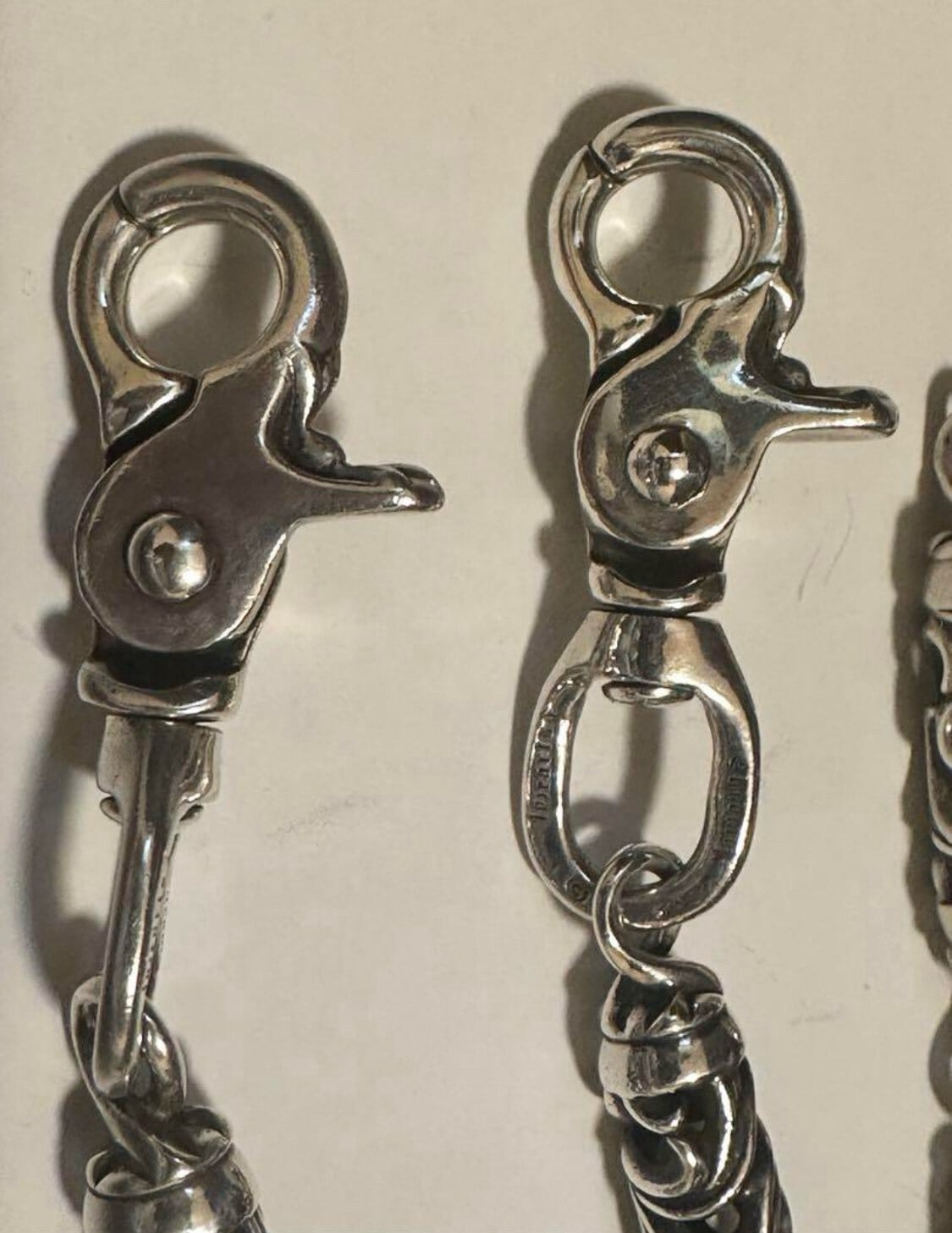 クロムハーツ2clipローラーロングウォレットチェーン&カスタムwave 財布 CHROME HEARTS クロムハーツ 2clip ローラーロングウォレットチェーン