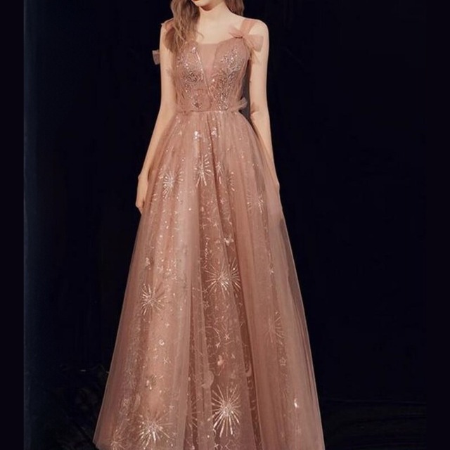 リボンオーガンジードレスDR 1051