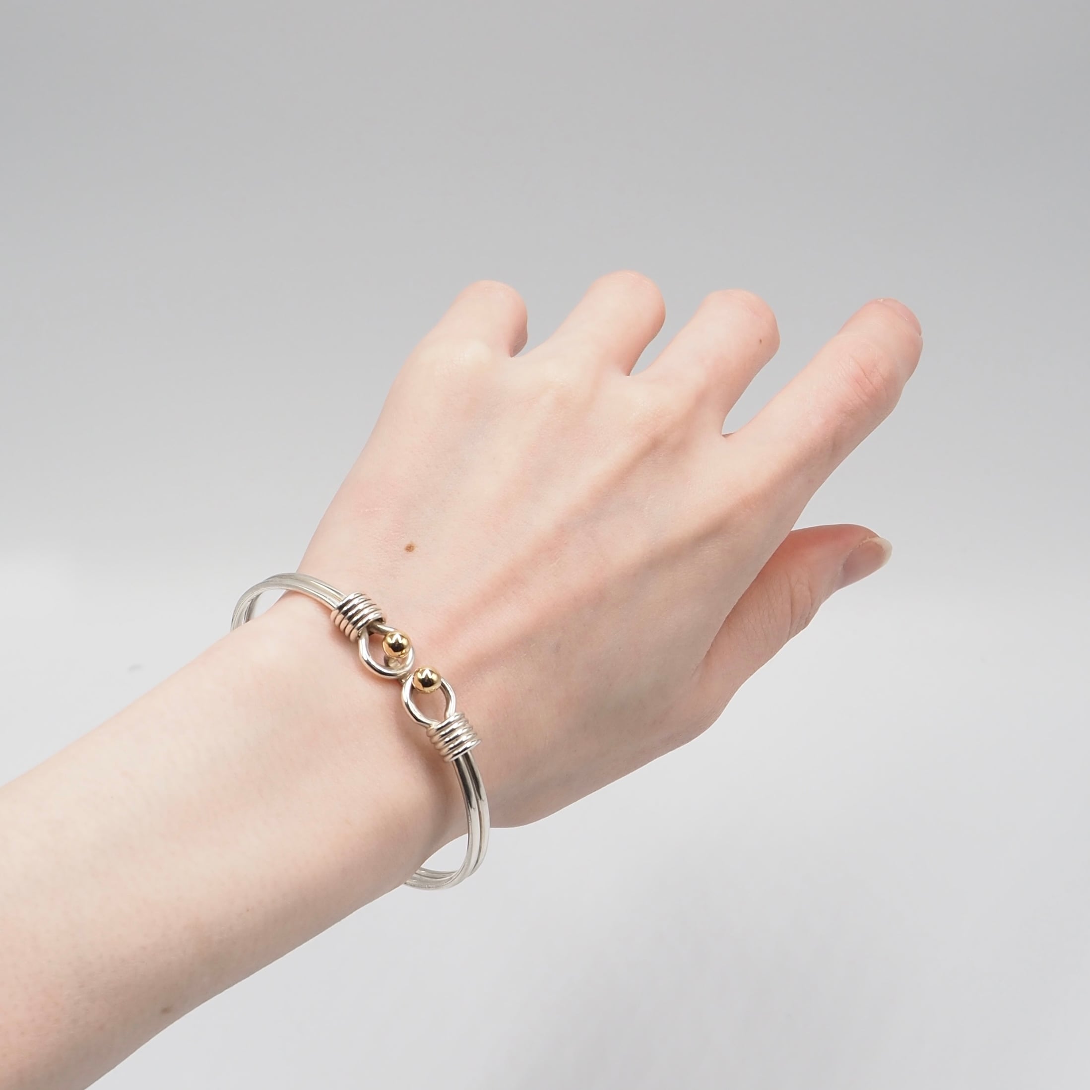 Tiffany&Co. フック & アイ バングル シルバー925 K18 ティファニー