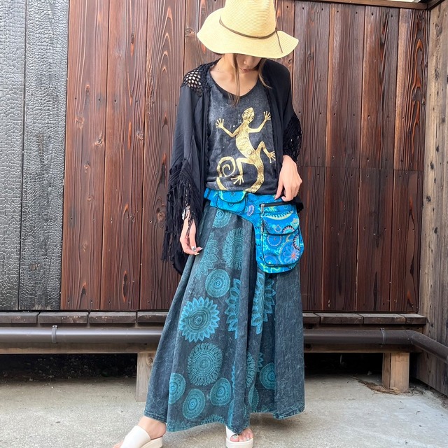 刺繍カラフルヒップバック