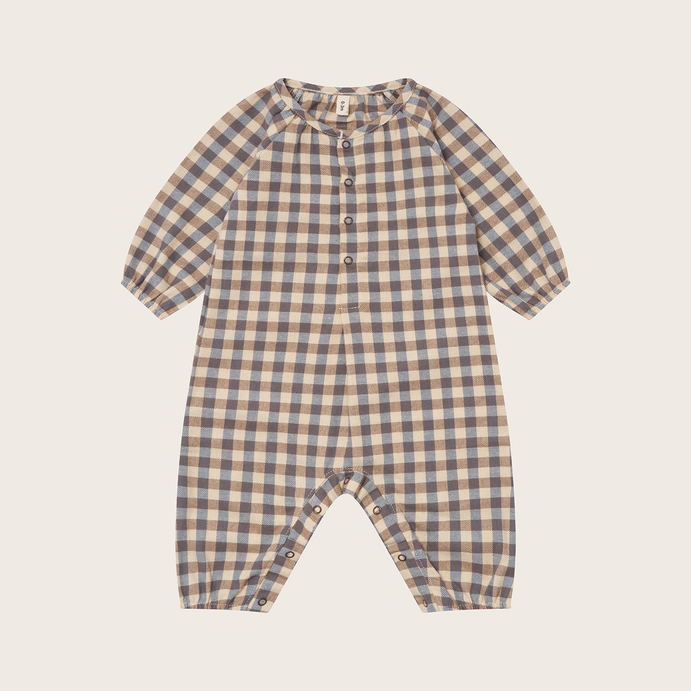 organic zoo / Shoreline Gingham Onesie / 3-6M・6-12M
