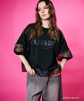 CLMADE®プリントパフスリーブTOPS (BLACK)　CQ-48120