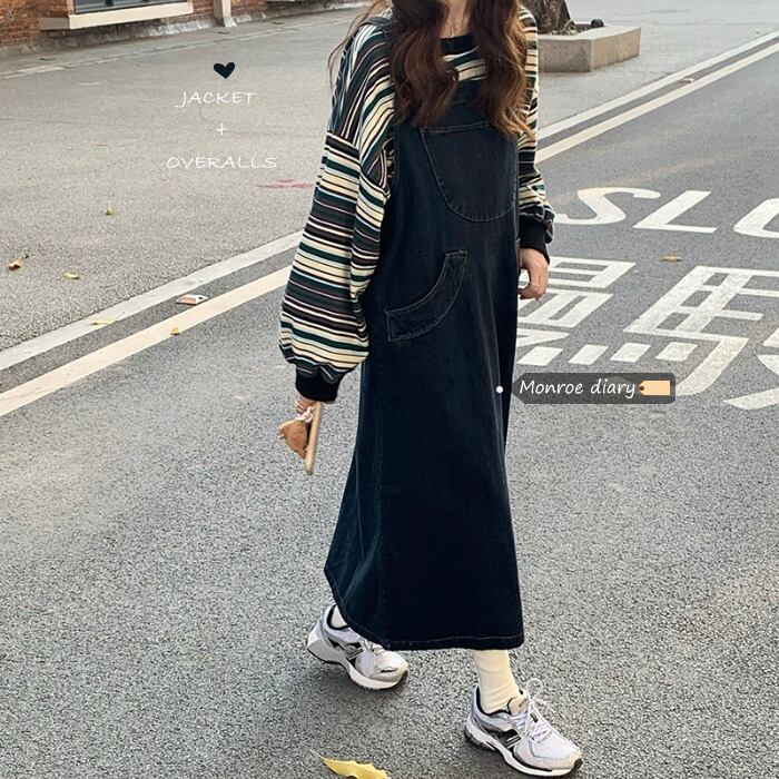 ルーズスカート オータムドレス 薄手 秋物 モンロー94175532855