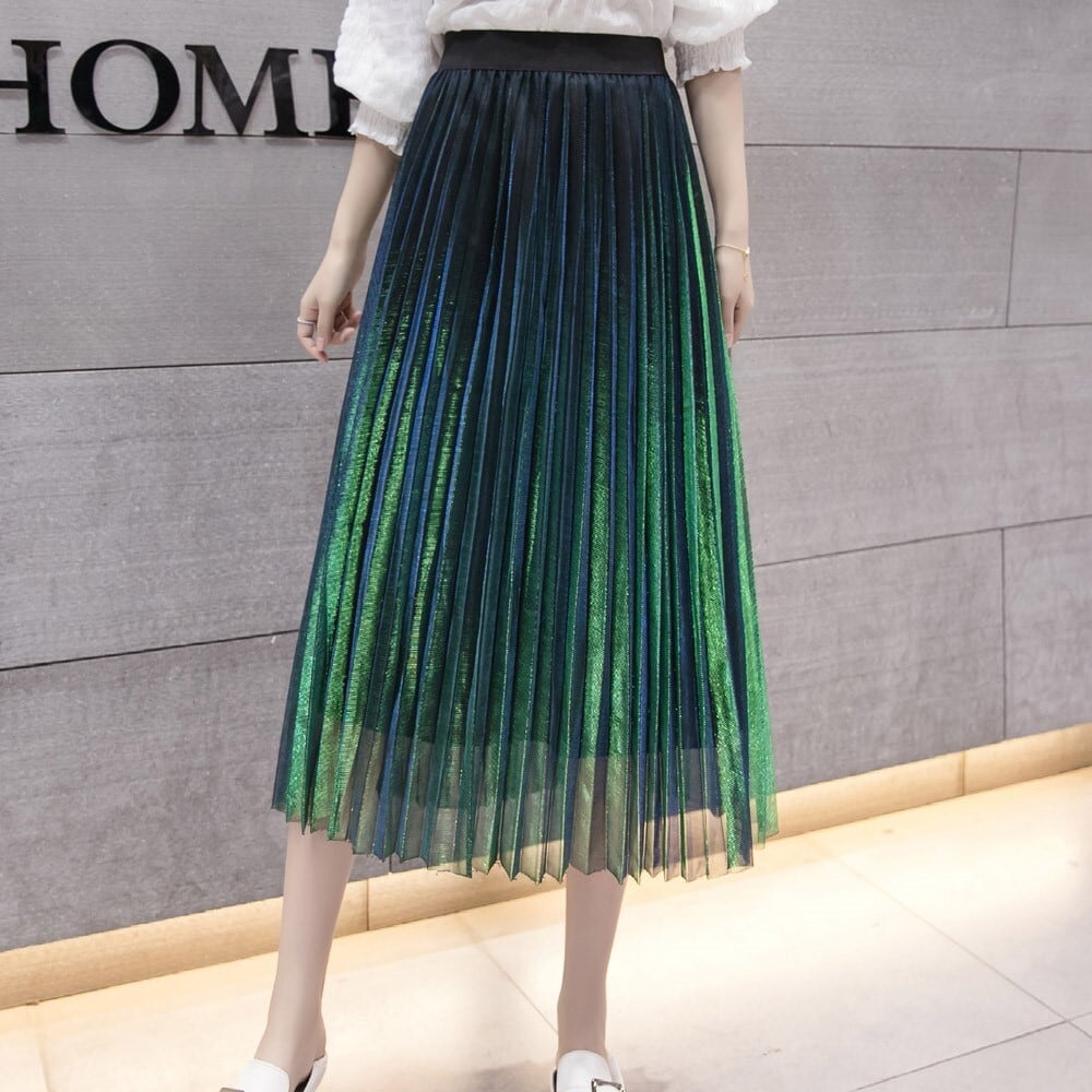 Aurora Pleated Long Skirt / オーロラ プリーツ ロング スカート