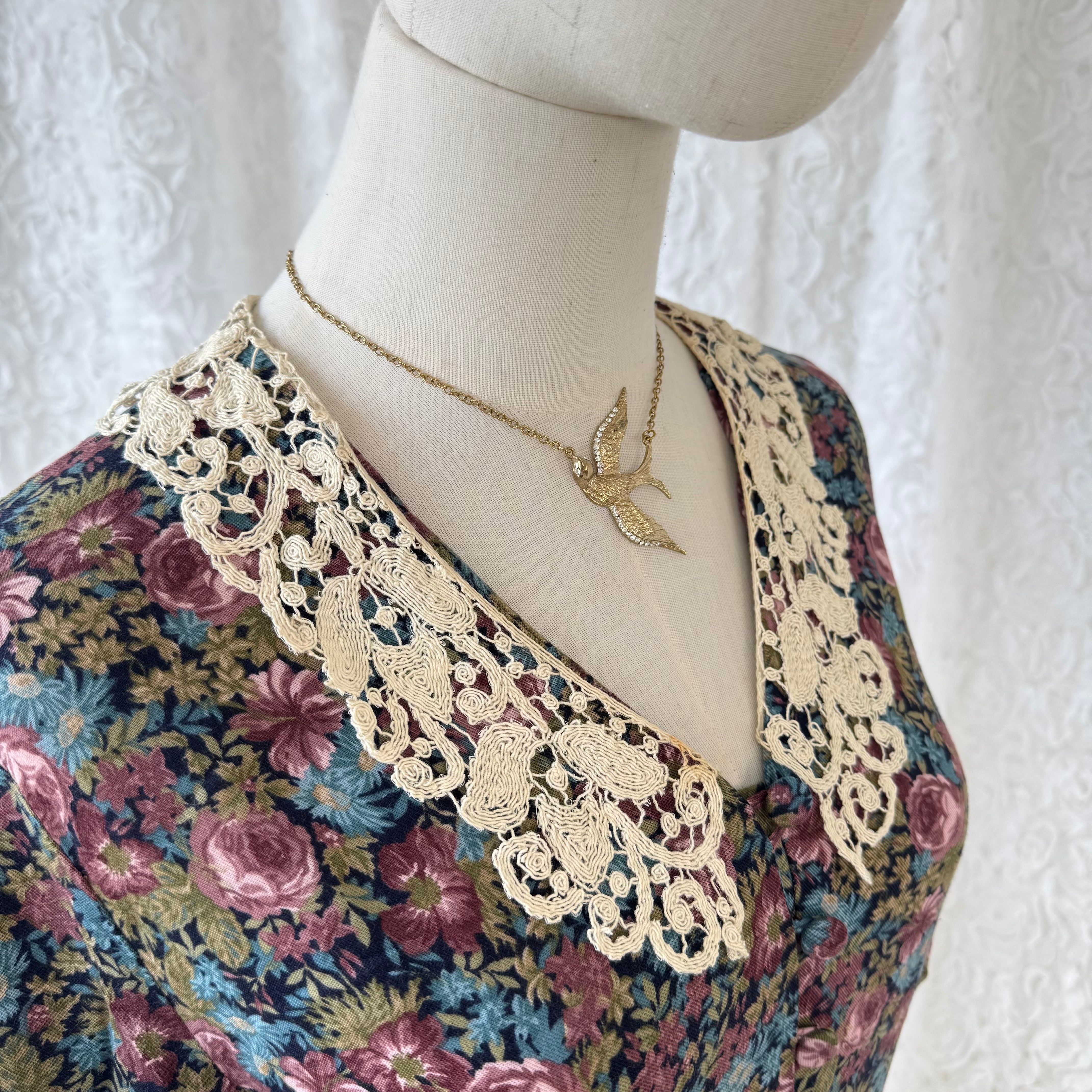 希少Laura Ashley ローラアシュレイ 英国製ヴィンテージ花柄ワンピース