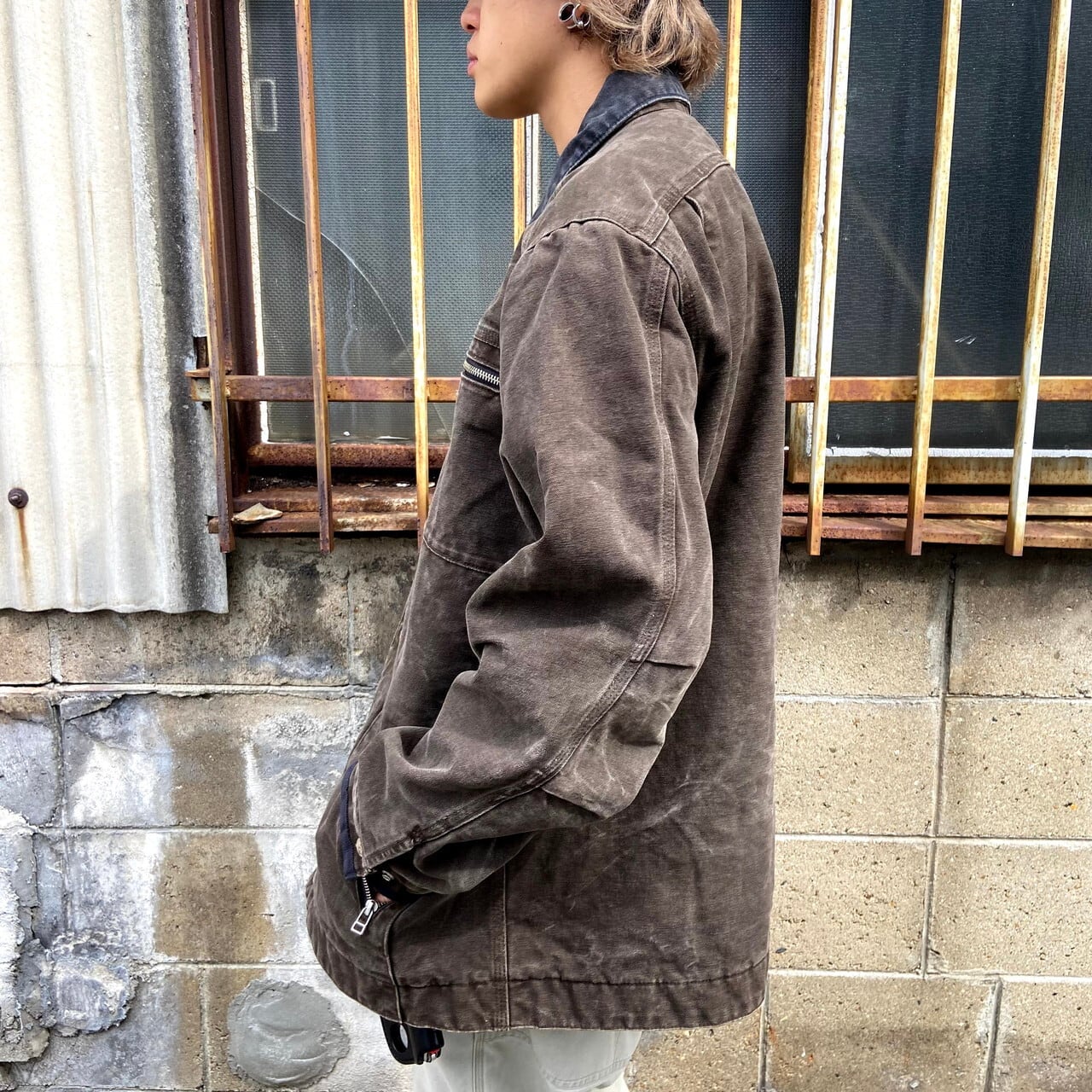 カーハート ワークジャケット メンズXL相当 古着 Carhartt ダック地